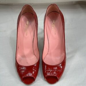 Sergio Rossi eel Peep Toe High Heel Shoes Euro 38